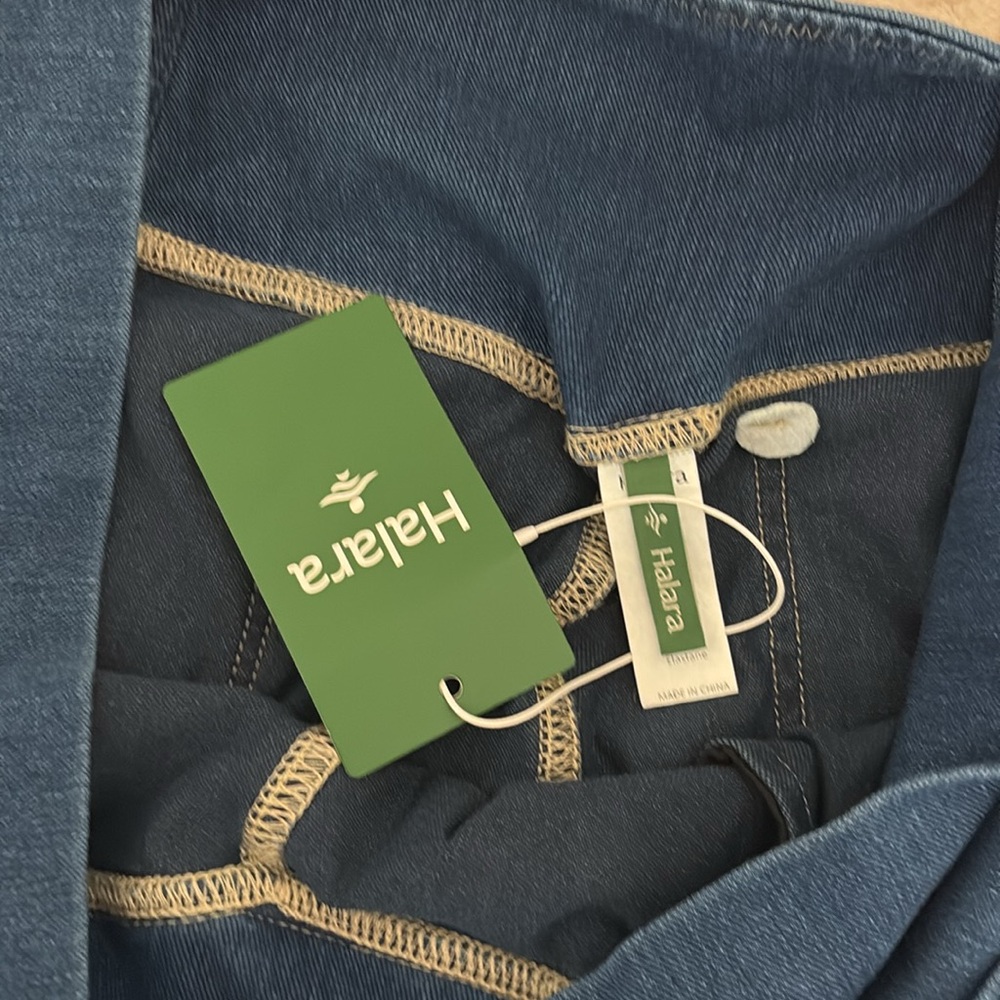 NWT Halara Cross Front Wide Leg Pull on Jeans size XL - Picture 6 of 8